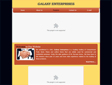 Tablet Screenshot of galaxyenterprises.in